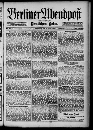 Berliner Abendpost vom 28.04.1898