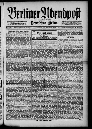 Berliner Abendpost vom 30.04.1898