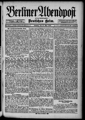 Berliner Abendpost vom 17.05.1898