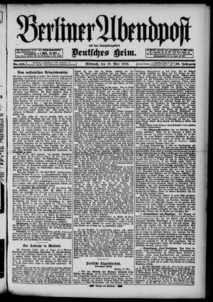 Berliner Abendpost vom 18.05.1898