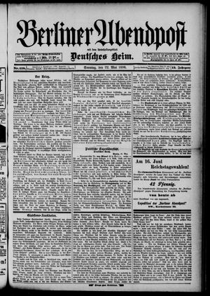 Berliner Abendpost vom 22.05.1898