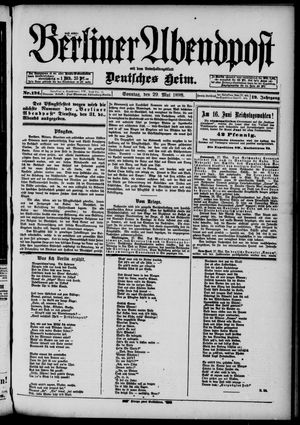 Berliner Abendpost vom 29.05.1898