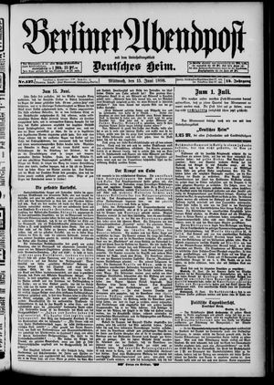 Berliner Abendpost vom 15.06.1898
