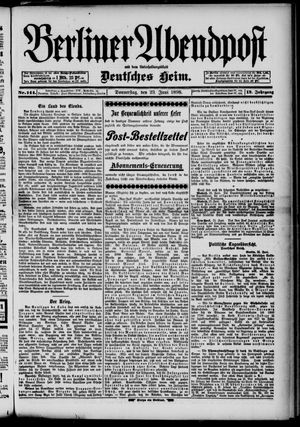 Berliner Abendpost vom 23.06.1898