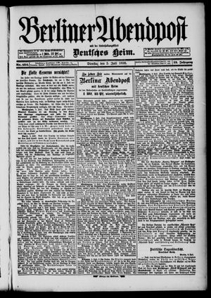 Berliner Abendpost vom 05.07.1898