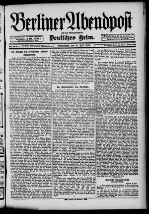 Berliner Abendpost vom 16.07.1898