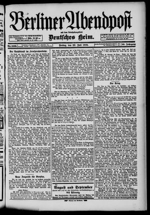 Berliner Abendpost vom 22.07.1898