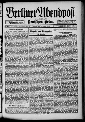 Berliner Abendpost vom 29.07.1898