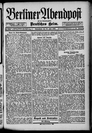Berliner Abendpost vom 30.07.1898