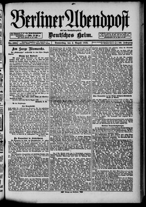 Berliner Abendpost vom 04.08.1898