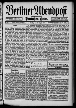Berliner Abendpost on Aug 9, 1898