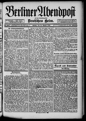 Berliner Abendpost vom 12.08.1898