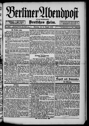 Berliner Abendpost vom 14.08.1898