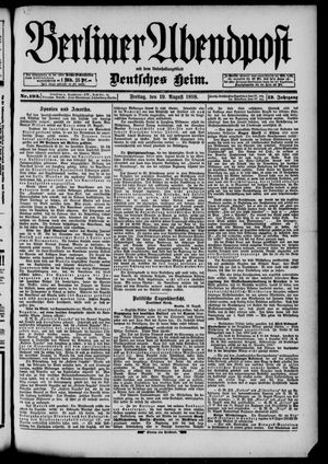 Berliner Abendpost on Aug 19, 1898