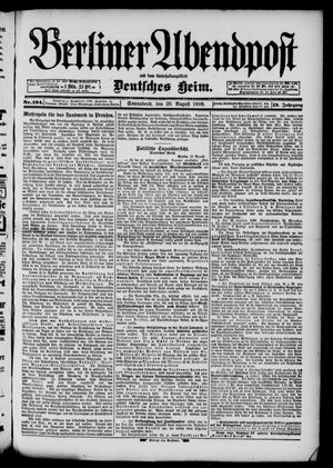 Berliner Abendpost on Aug 20, 1898