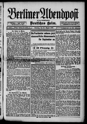 Berliner Abendpost vom 21.08.1898