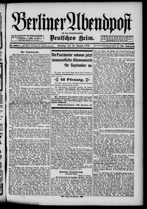 Berliner Abendpost vom 23.08.1898