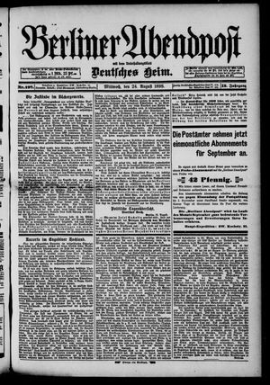 Berliner Abendpost vom 24.08.1898