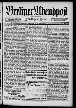 Berliner Abendpost vom 25.08.1898