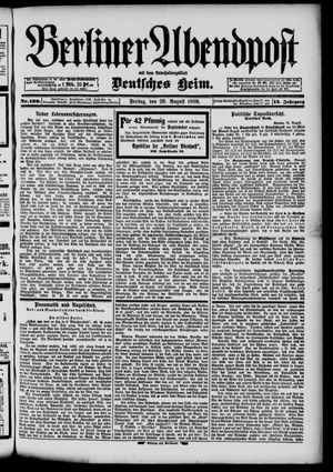Berliner Abendpost vom 26.08.1898
