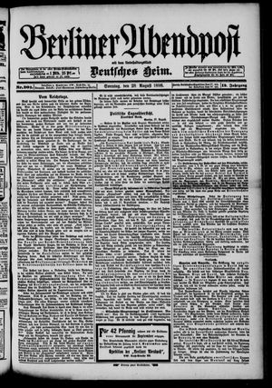 Berliner Abendpost vom 28.08.1898