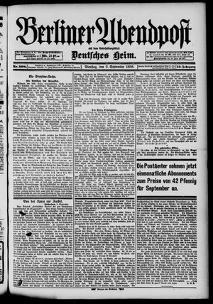 Berliner Abendpost vom 06.09.1898