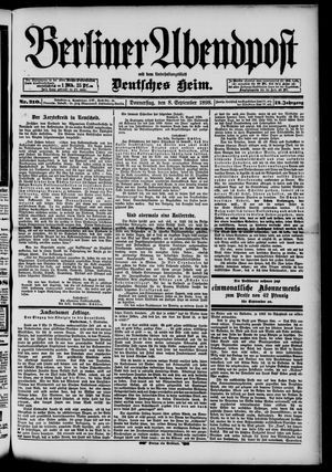 Berliner Abendpost vom 08.09.1898