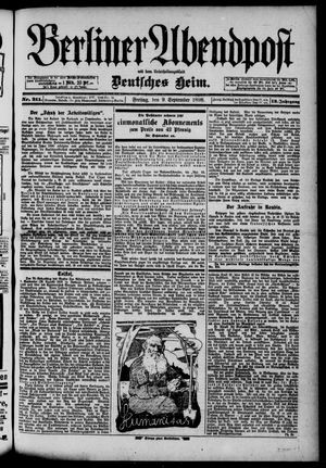 Berliner Abendpost vom 09.09.1898