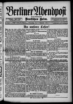 Berliner Abendpost vom 15.09.1898
