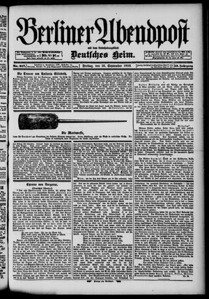 Berliner Abendpost vom 16.09.1898