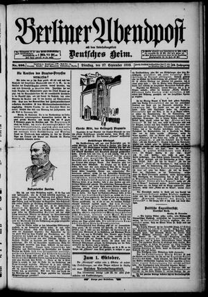 Berliner Abendpost vom 27.09.1898