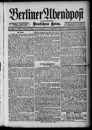 Berliner Abendpost vom 29.09.1898