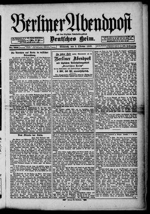 Berliner Abendpost vom 05.10.1898