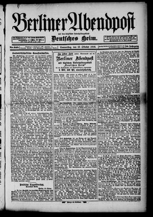 Berliner Abendpost vom 13.10.1898