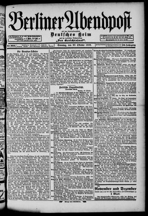 Berliner Abendpost vom 30.10.1898