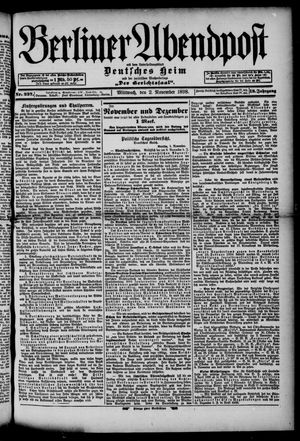 Berliner Abendpost vom 02.11.1898