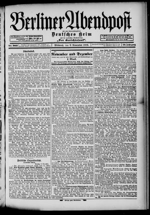 Berliner Abendpost vom 09.11.1898