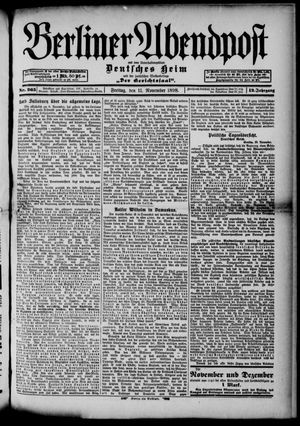 Berliner Abendpost vom 11.11.1898