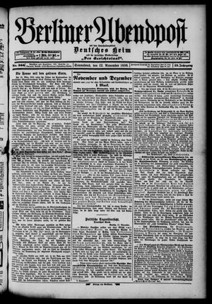 Berliner Abendpost vom 12.11.1898