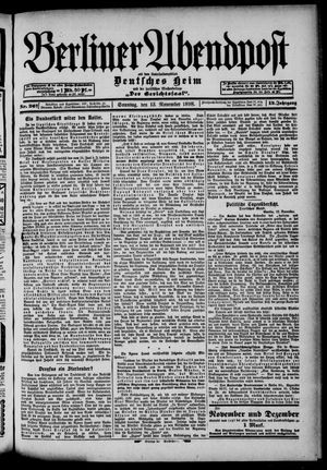 Berliner Abendpost vom 13.11.1898