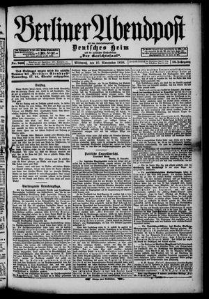 Berliner Abendpost vom 16.11.1898