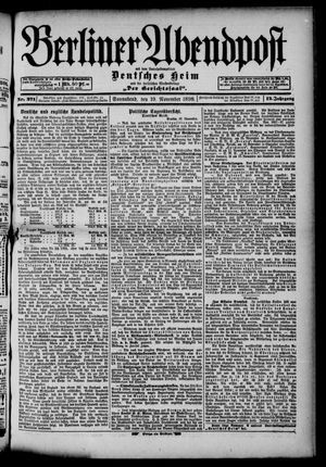 Berliner Abendpost vom 19.11.1898