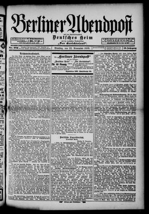 Berliner Abendpost vom 22.11.1898