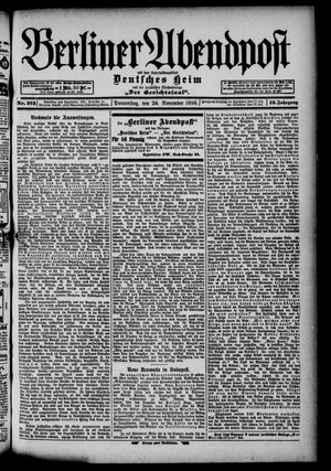 Berliner Abendpost vom 24.11.1898