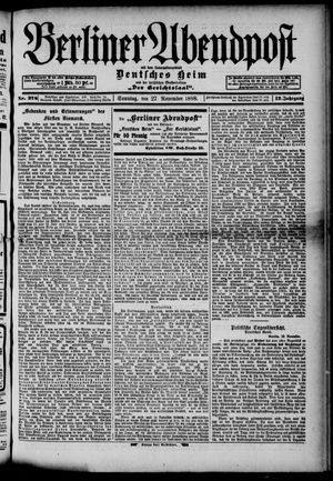 Berliner Abendpost vom 27.11.1898