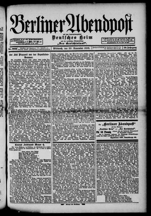 Berliner Abendpost vom 30.11.1898