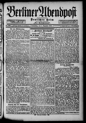 Berliner Abendpost vom 01.12.1898