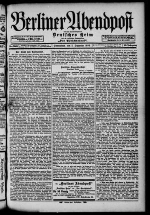 Berliner Abendpost vom 03.12.1898