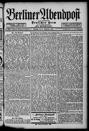 Berliner Abendpost vom 06.12.1898