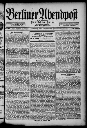 Berliner Abendpost vom 08.12.1898